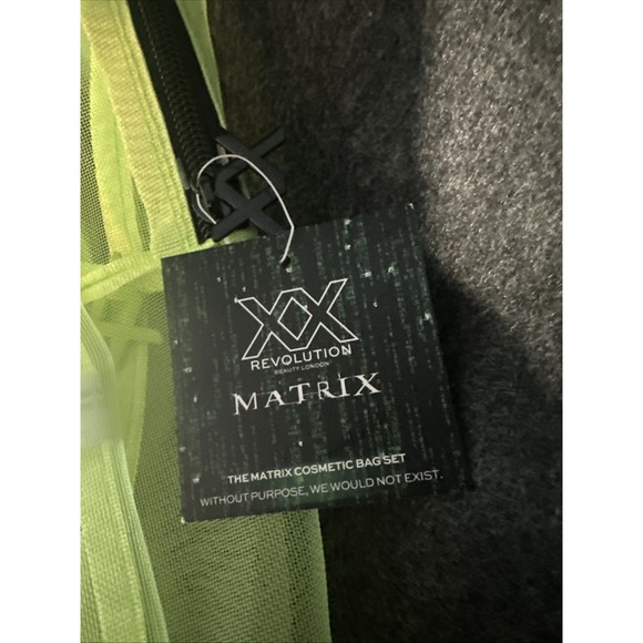 Lot Of Revolution The Matrix Cosmetic Bag Set 3 Neon Green Mesh Makeup Bags New - Picture 3 of 3